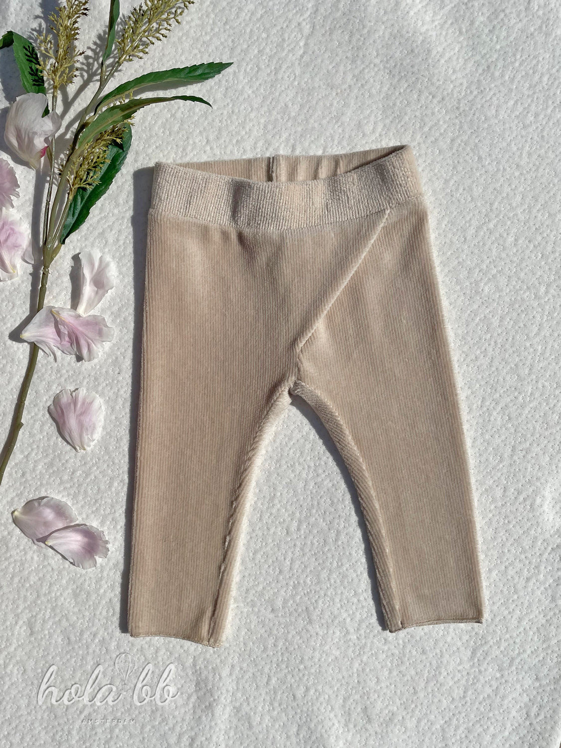 Nanami Rib Velvet trousers 3-6 months / Velvet Natural - Hola BB