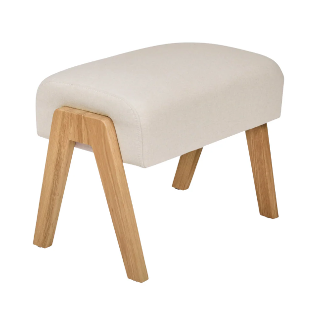 Hera Fußhocker aus natürlicher Eiche - Barley