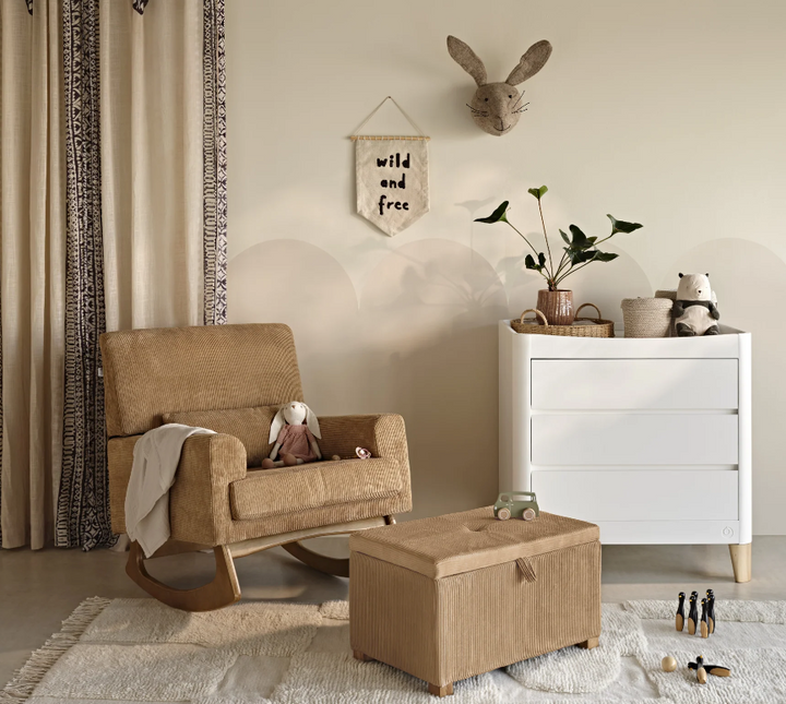 Sedia a Dondolo e per l'Allattamento Serena - Velluto a Coste