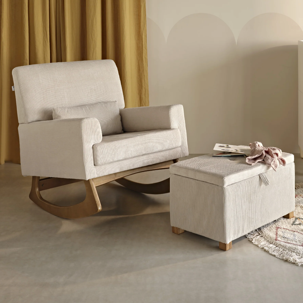 Tabouret Serena – Chêne et Velours Côtelé