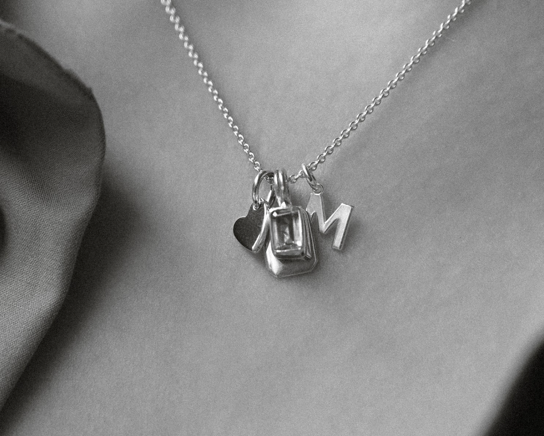 Silberner Geburtsstein-Anhänger – mehrere Steine