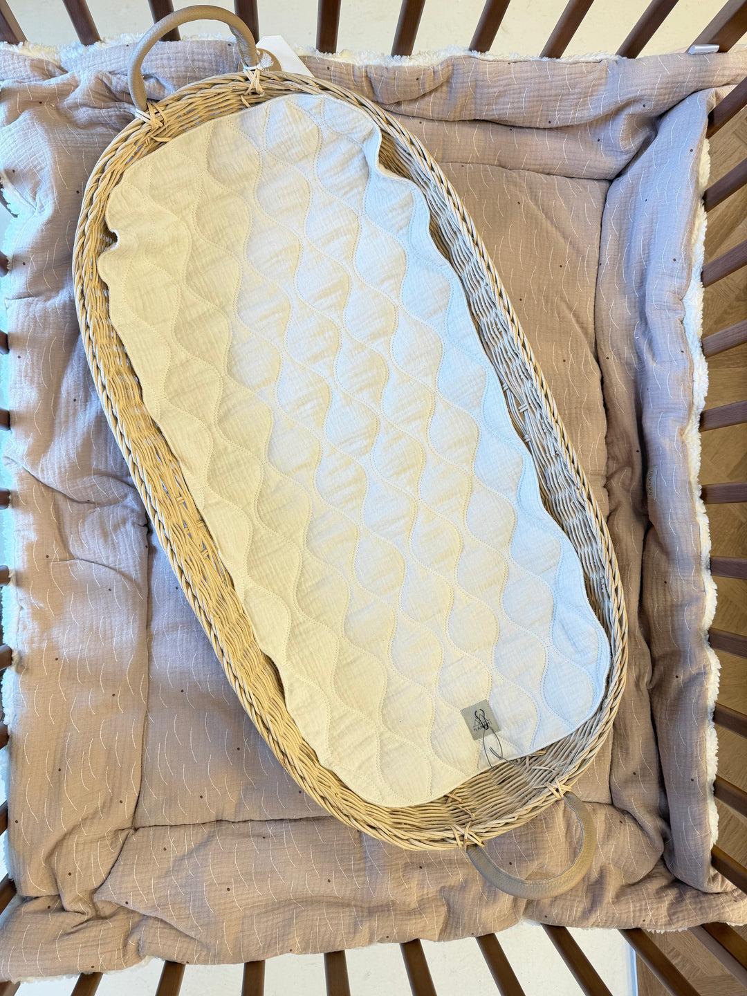 Økologisk indlæg til klapvogn og lift — Cotton Wave