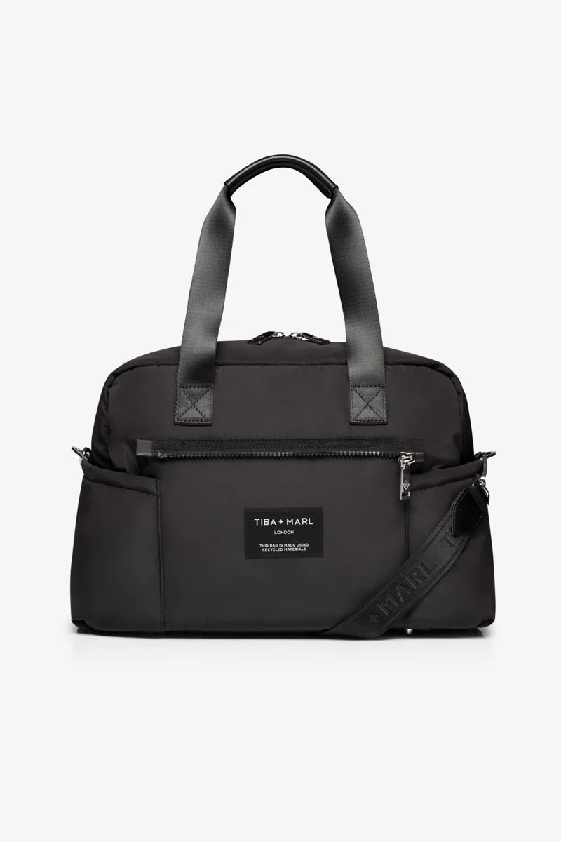 Tiba + Marl Phoenix Eco Holdall Changing Bag Black  - Hola BB