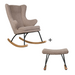 Quax Quax Mama Rocking De Lux Chair + Hocker Bundle Quax Teddy Stone - Hola BB