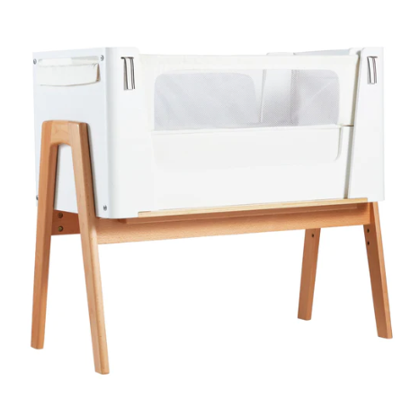 Gaia Baby Hera Co-sleep Crib - Scandi White | Natural  - Hola BB