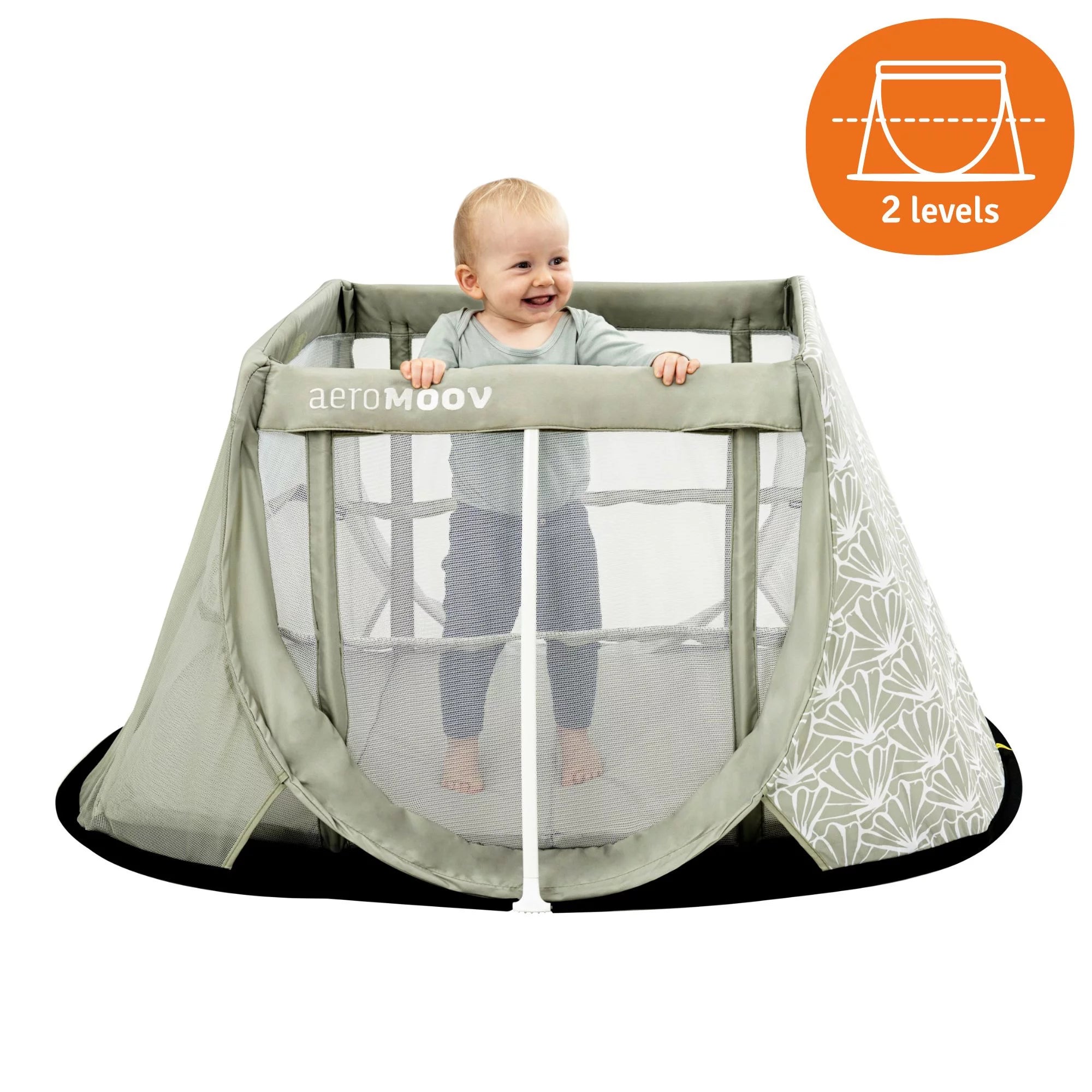 AeroMoov Instant travel cot - Seashell Olive  - Hola BB