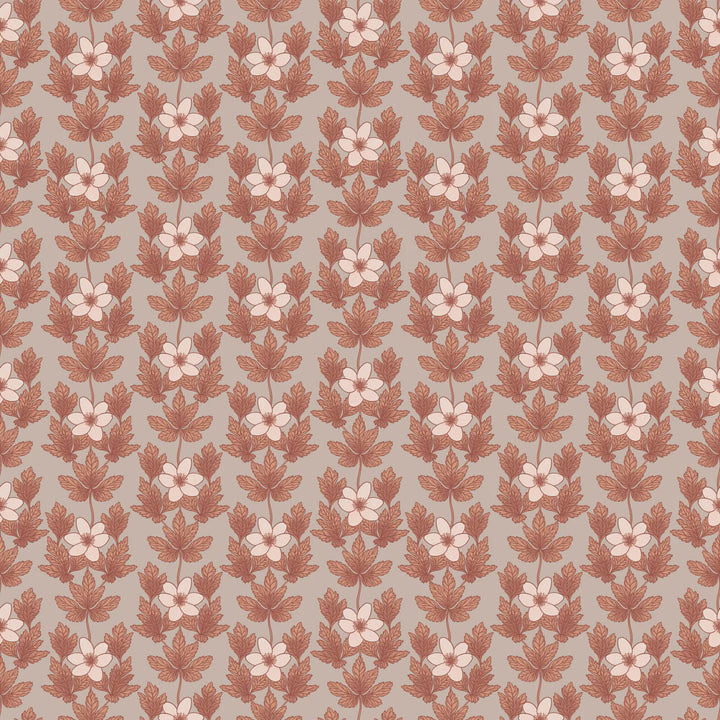Summer Gray Wood Anemone Wallpaper Wood Anemone Copper - Hola BB