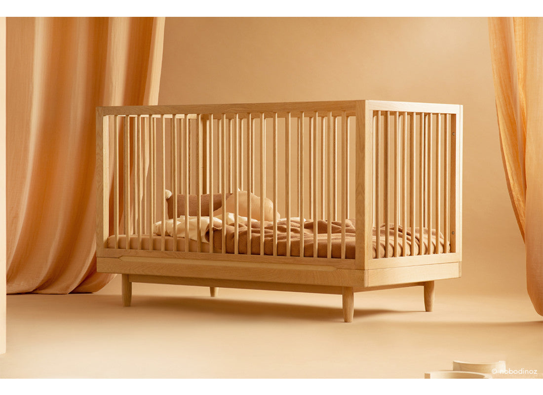 Nobodinoz Ex display Solid oak convertible crib • Pure  - Hola BB