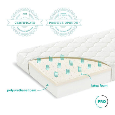 Woodies Premium latex cot mattress 60x120cm  - Hola BB