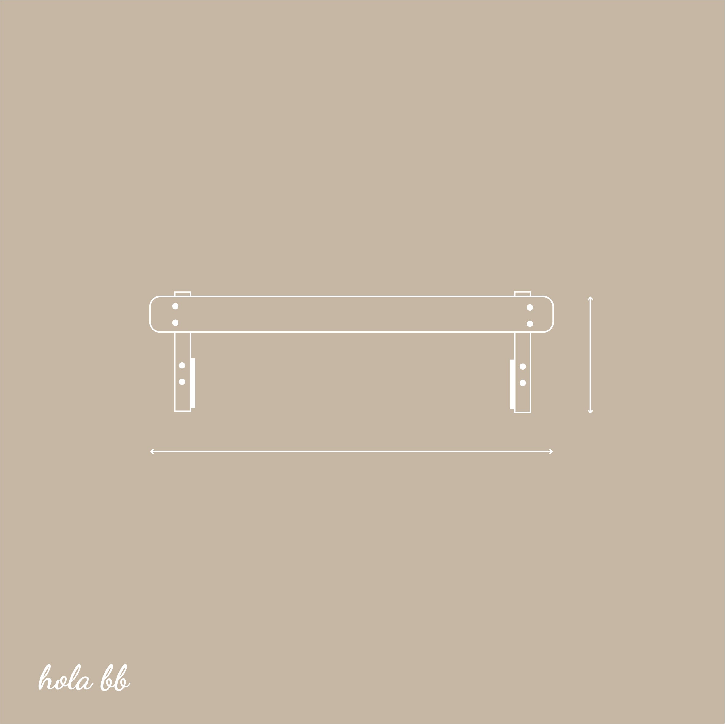 Woodies White Toddler Rail  - Hola BB